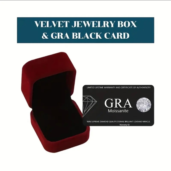 2ct Round Moissanite Ring - Picture 5 of 11